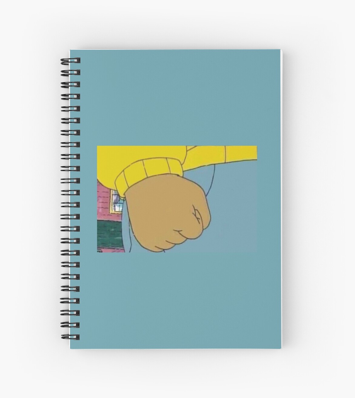 Arthurs Clenched Fist Meme Spiral Notebooks By Bananaha Redbubble
