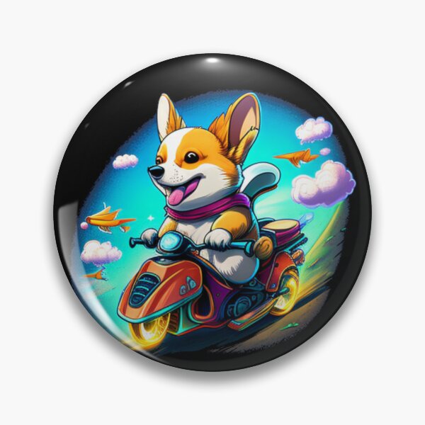 Item preview, Happy Corgi Dog Biker Moped Club designed and sold by TheWildFlix.