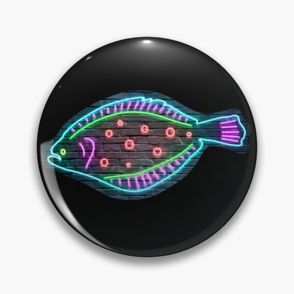 Item preview,  Summer Flounder (Fluke) Neon Design Print  designed and sold by designsasstultd.