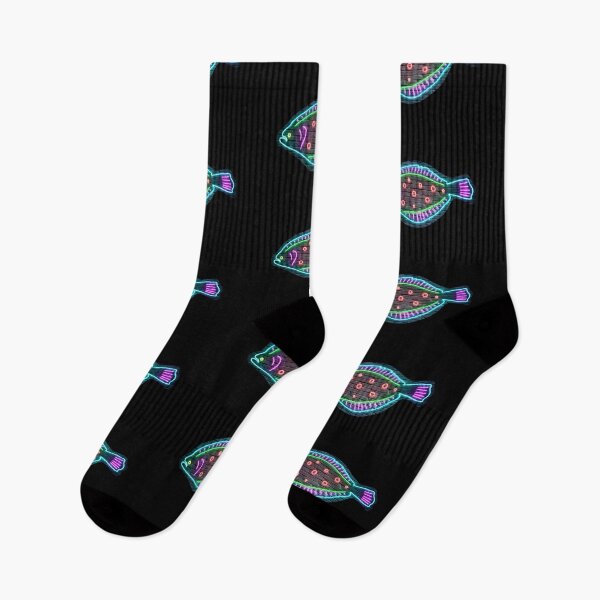 Item preview,  Summer Flounder (Fluke) Neon Design Print  designed and sold by designsasstultd.