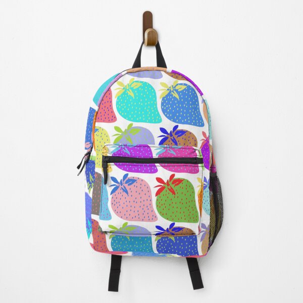 Item preview, Multicolored Pop Art Strawberries Pattern Summer Fruit designed and sold by Anna Lemos.