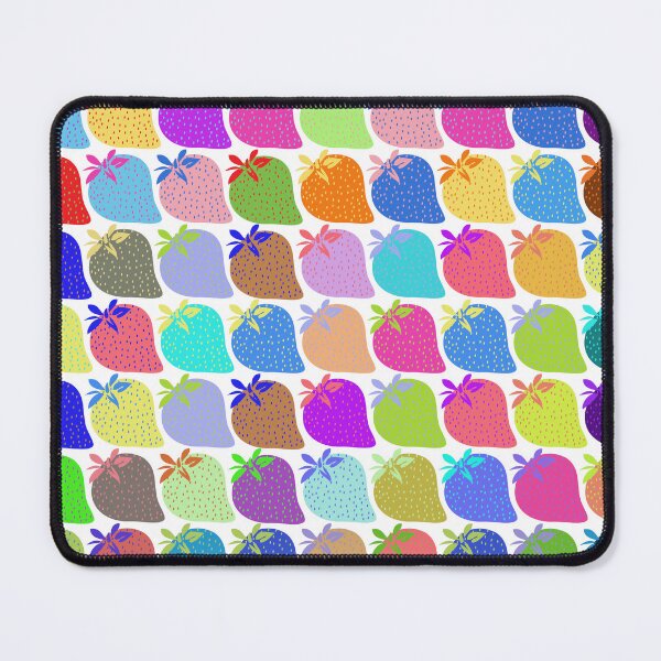 Item preview, Multicolored Pop Art Strawberries Pattern Summer Fruit designed and sold by Anna Lemos.