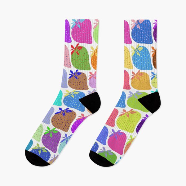 Item preview, Multicolored Pop Art Strawberries Pattern Summer Fruit designed and sold by Anna Lemos.