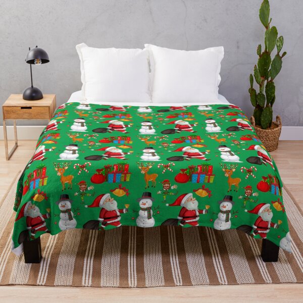 Item preview, Festive Colorful Santa, Snowman, Reindeer Pattern designed and sold by silviaol.