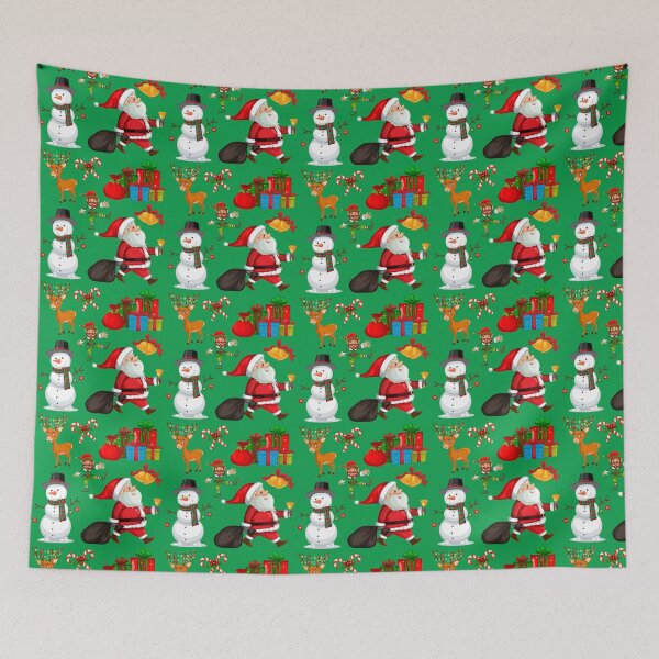 Item preview, Festive Colorful Santa, Snowman, Reindeer Pattern designed and sold by silviaol.
