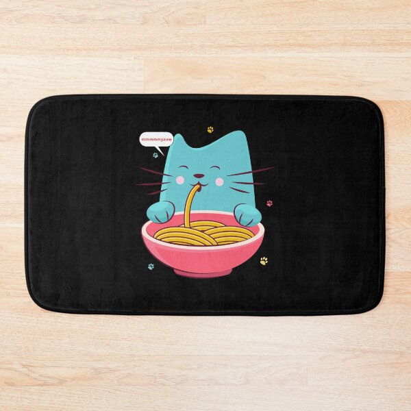 Aperçu de l'œuvre Mon chat mange des spaghettis créée et vendue par SAABDERRAHIM.