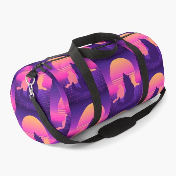 Item preview, Cat Watching Sunset Scene Synthwave Vaporwave Cats Retro Siberian Cat designed and sold by brytfanna.