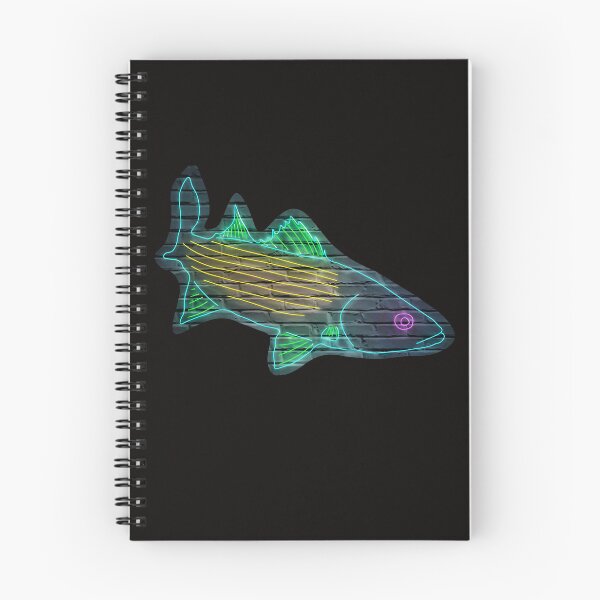 Item preview,  Striped Bass Neon Design Print  designed and sold by designsasstultd.