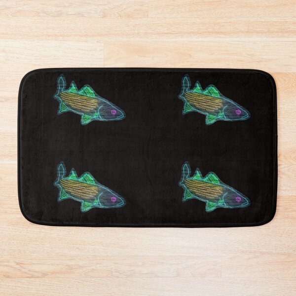 Item preview,  Striped Bass Neon Design Print  designed and sold by designsasstultd.