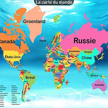 French World Map, La Carte Du Monde.