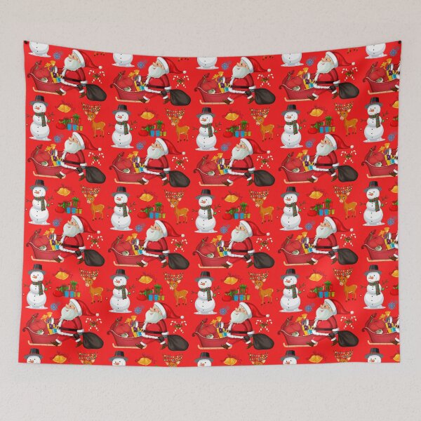 Item preview, Colorful Santa, Snowman, Reindeer Pattern designed and sold by silviaol.