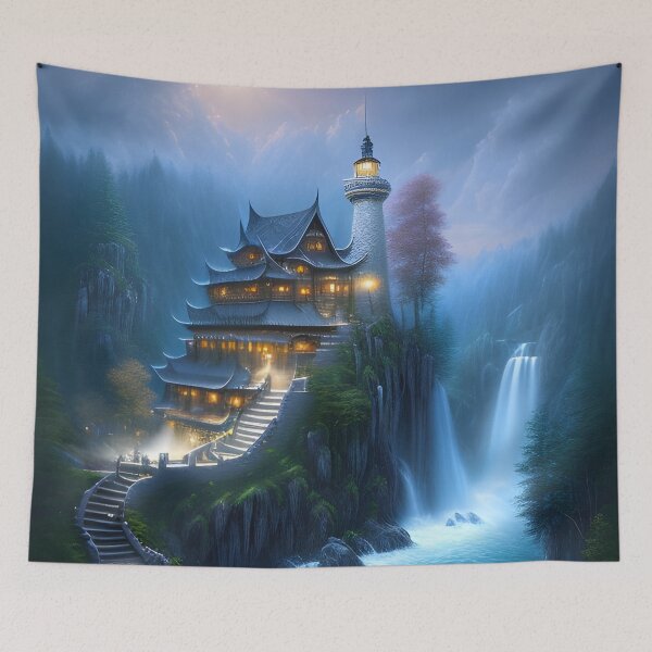 Item preview, Waterfalls Across a Long Mountain designed and sold by D3monic.