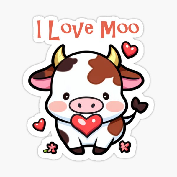 Cow Hearts Valentines stickers