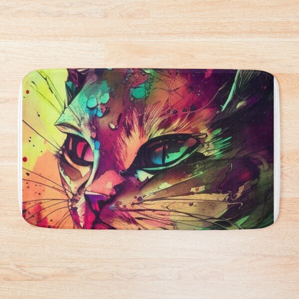 Item preview, Watercolor Cat Painting designed and sold by Verdant Rose Studio.