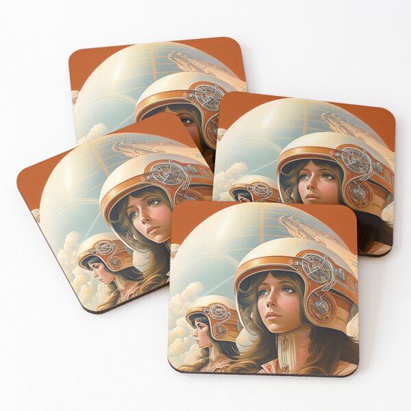 Item preview, Retro Futuristic Pilots designed and sold by RetroPunkFuture.