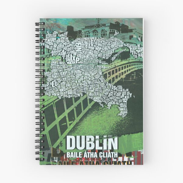 Item preview, Dublin Type Map Ha'Penny Bridge Art16 designed and sold by TypeMaps.