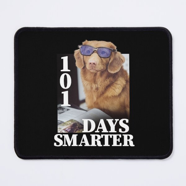 Item preview, 101 Days Smarter Cute Golden Retriever Dog With glasses designed and sold by badCasperTees.