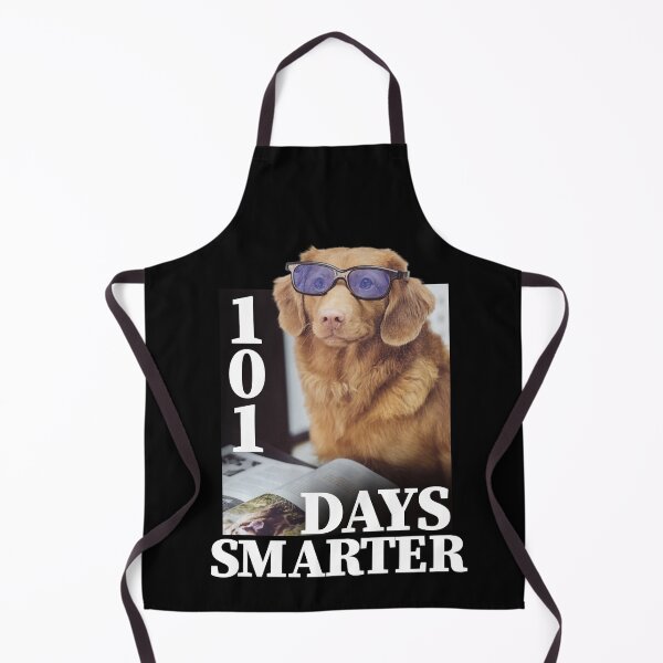 Item preview, 101 Days Smarter Cute Golden Retriever Dog With glasses designed and sold by badCasperTees.