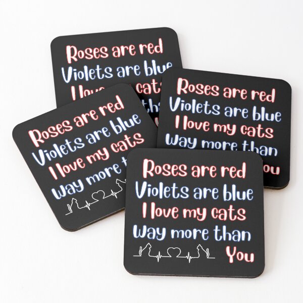 Item preview, Roses are Red Violets are Blue Cat Lovers designed and sold by BluePlanetMerch.