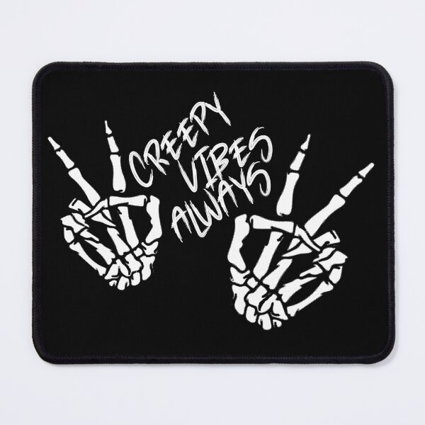 Item preview, Creepy Vibes Always Black & white designed and sold by The Tinfoil Mafia .