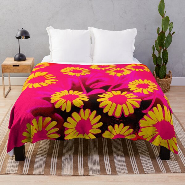 Item preview, Yellow and Pink Daisies - Abstract designed and sold by asurtiumgreen.