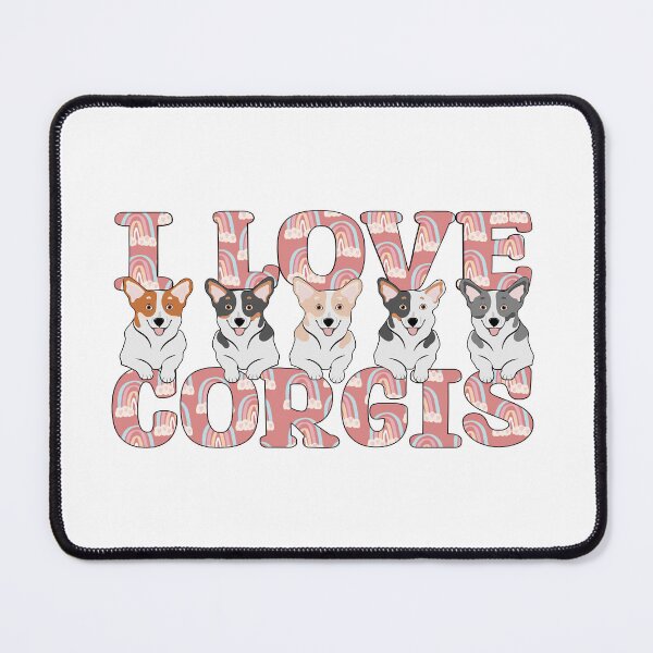 Item preview, Corgi Friends I Love Corgis and Rainbows designed and sold by Lrtheurer.