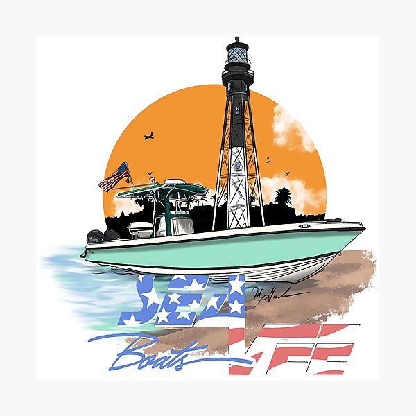 Item preview, Sea Vee Boat with American Flag designed and sold by Michael Garber.