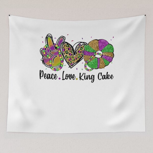 Item preview, Peace Love King Cake Funny Sequin Mardi Gras Costume Party Gift designed and sold by TMelonShop.