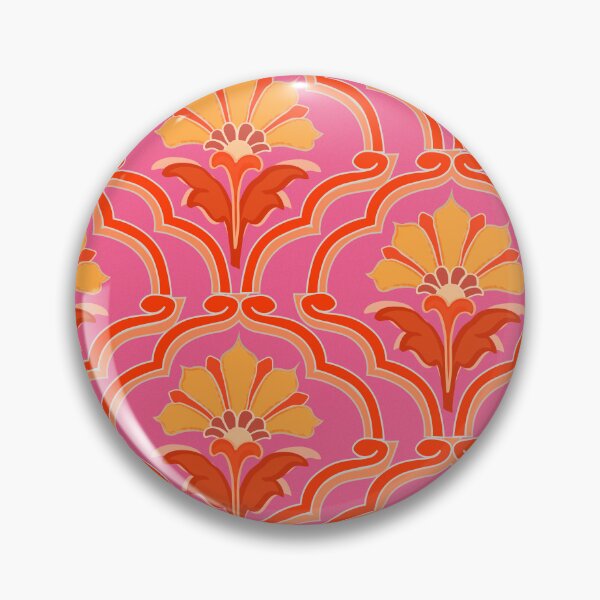 Item preview, Pink and Yellow Mughal Palace Floral Patterns designed and sold by christabelco.
