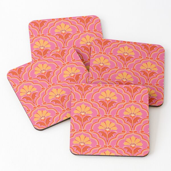 Item preview, Pink and Yellow Mughal Palace Floral Patterns designed and sold by christabelco.