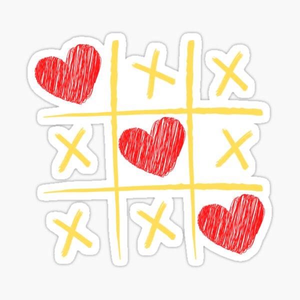 Tic tac toe love personalise poster - TenStickers