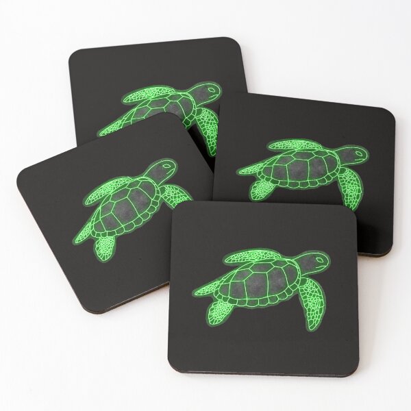 Item preview, Green Sea Turtle Neon Design Print  designed and sold by designsasstultd.