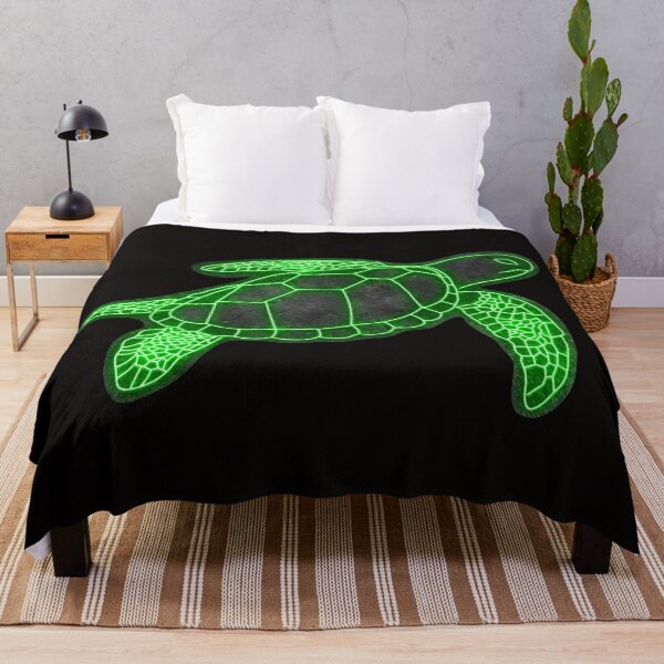 Item preview, Green Sea Turtle Neon Design Print designed and sold by designsasstultd.