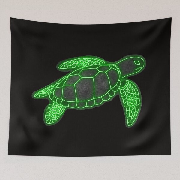 Item preview, Green Sea Turtle Neon Design Print  designed and sold by designsasstultd.