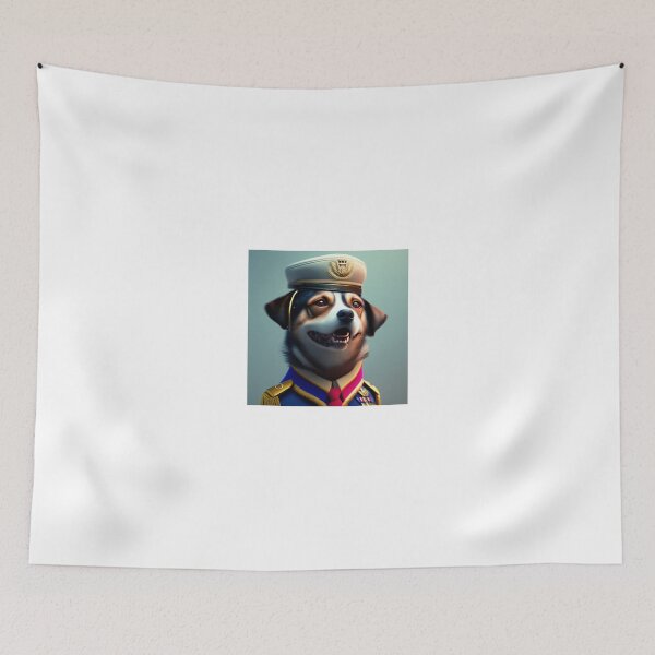 Item preview, The Funny Doggy Dog Army Officer designed and sold by CreepyDesigns.