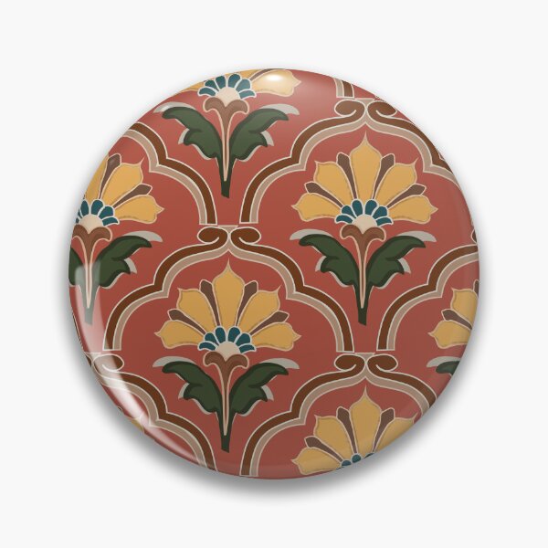 Item preview, Vintage Indian Floral Tile Pattern designed and sold by christabelco.