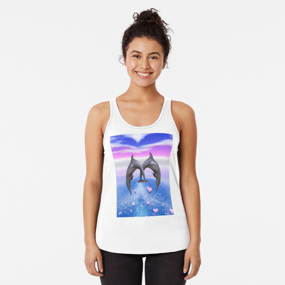 Vista previa del artículo con la obra «Camiseta con espalda nadadora», diseñado y vendido por CheeryDK.