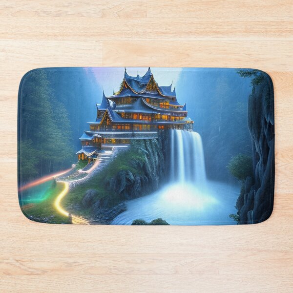 Item preview, Tiny Houses Nestled Among Waterfalls designed and sold by D3monic.