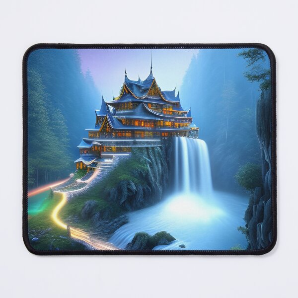 Item preview, Tiny Houses Nestled Among Waterfalls designed and sold by D3monic.