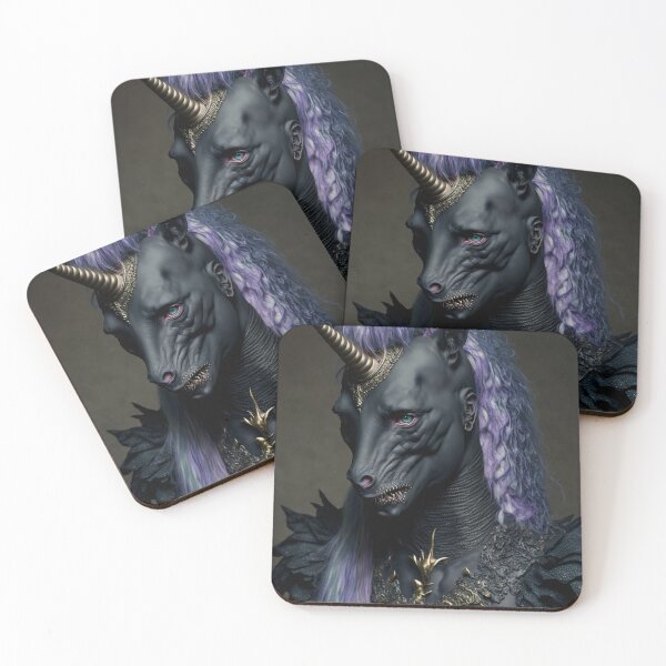 Item preview, Goth Unicorn (Portrait) designed and sold by Simone Davino.