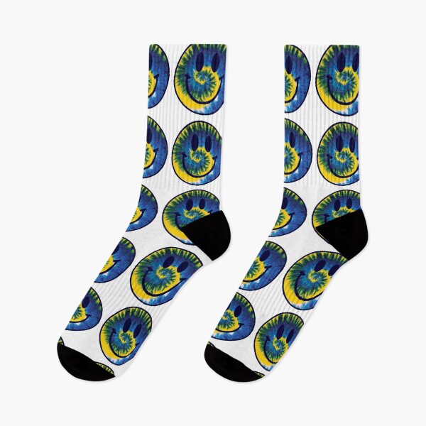 Item preview, BLUE AND GOLD TIE DYE SMILE designed and sold by MNG123.