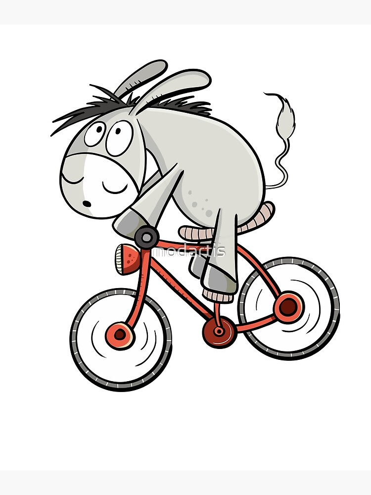 Donkey on store a bike