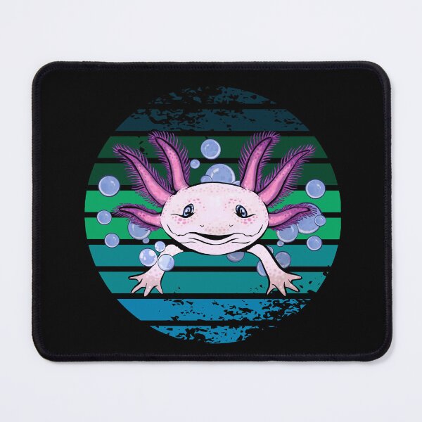 Item preview, Grunge Striped Bubbly Pink Axolotl designed and sold by Zurickdesigns.