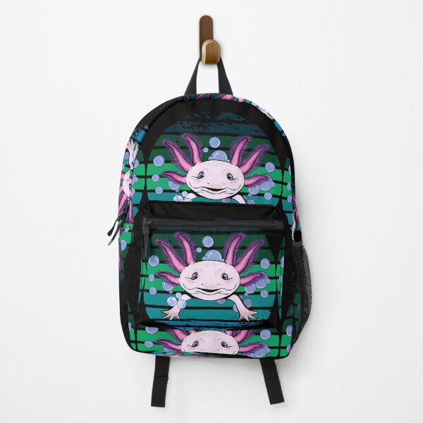 Item preview, Grunge Striped Bubbly Pink Axolotl designed and sold by Zurickdesigns.