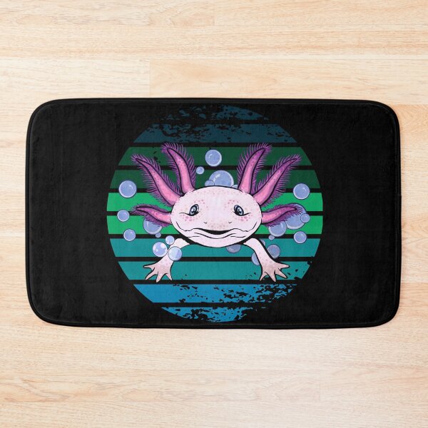 Item preview, Grunge Striped Bubbly Pink Axolotl designed and sold by Zurickdesigns.