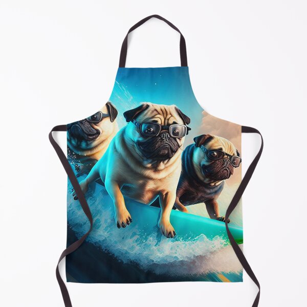 Artikelvorschau, Three Cute Surfer Pugs 3 entworfen und verkauft von Artistic Pandas.
