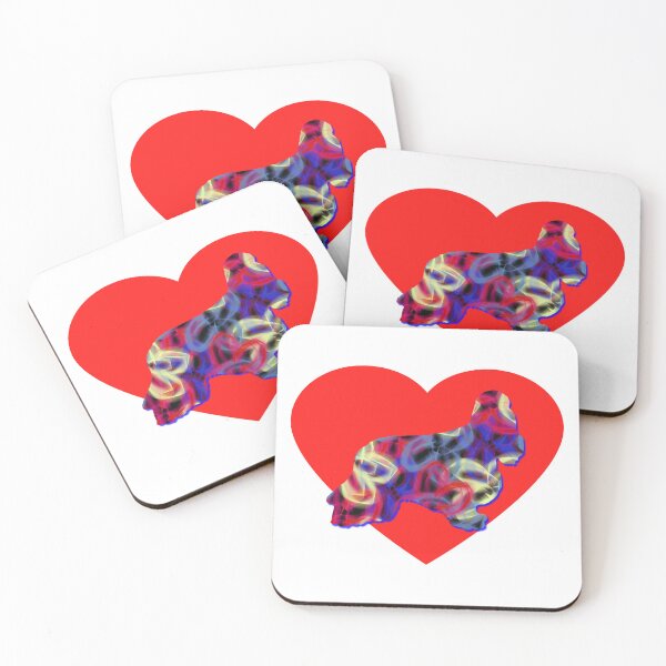 Item preview, I Heart My Cocker Spaniel Dog Neon Butterflies Silhouette  designed and sold by AMSonArt.