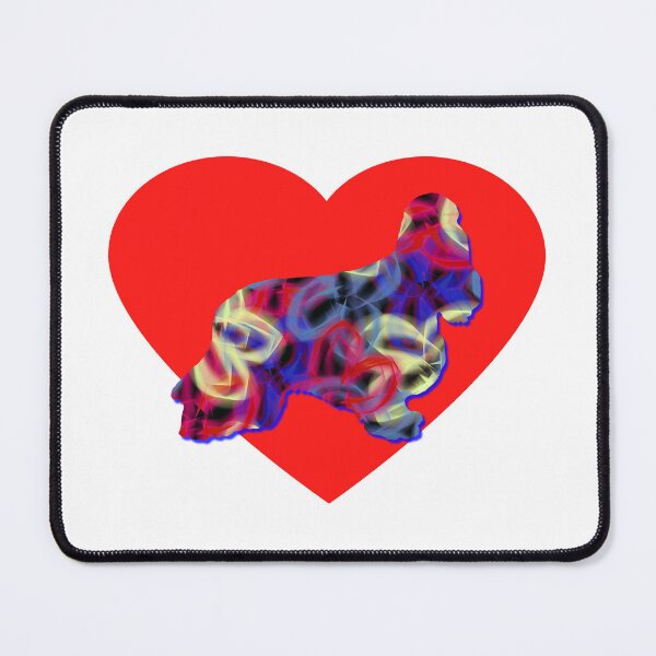 Item preview, I Heart My Cocker Spaniel Dog Neon Butterflies Silhouette designed and sold by AMSonArt.