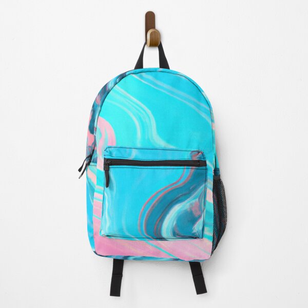 Item preview, Marble liquid artwork, turquoise, blue, pink designed and sold by GlowtalkDesign.