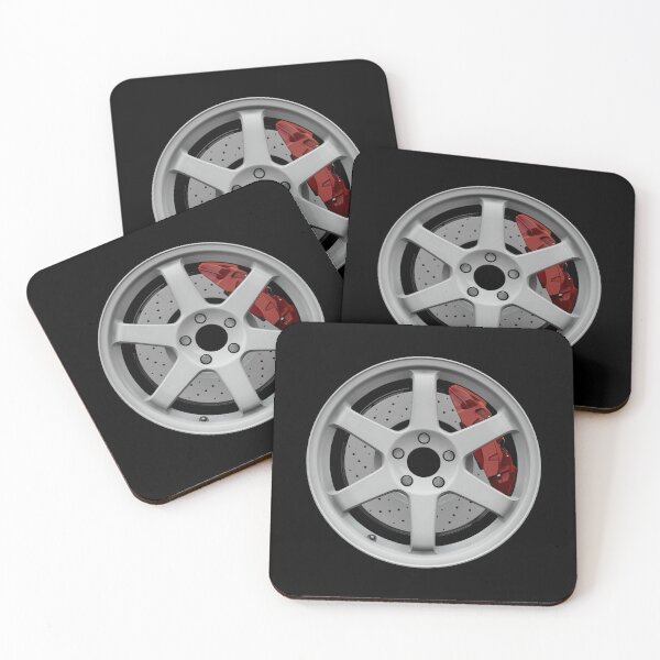 Item preview, White JDM Wheel with red Caliper designed and sold by ApexFibers.